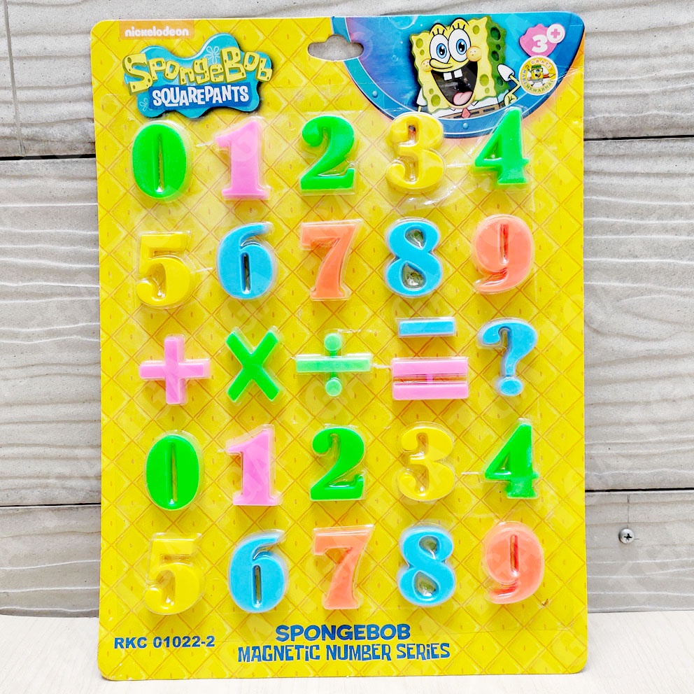 Spongebob Magnetic Number Series Mainan Edukasi Mengenal Angka Magnet Belajar Berhitung