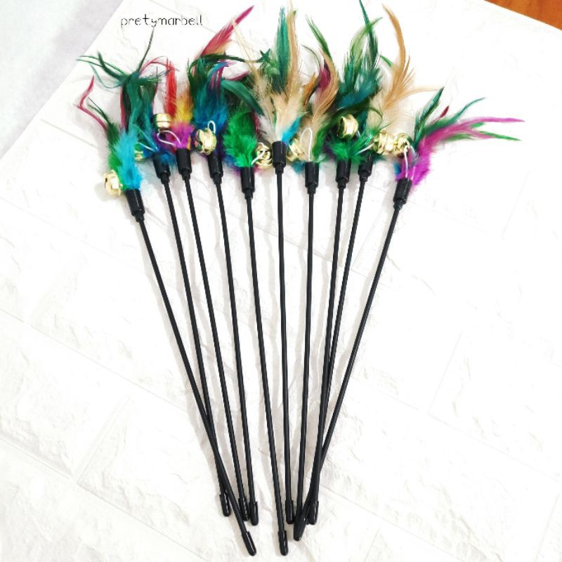 Mainan Kucing Cat Toys Tongkat Stick Bulu