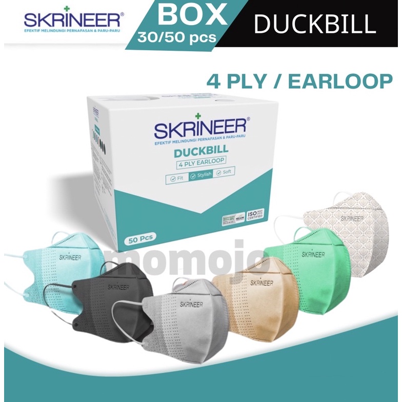 SKRINEER Masker Duckbill Earloop 4ply Box