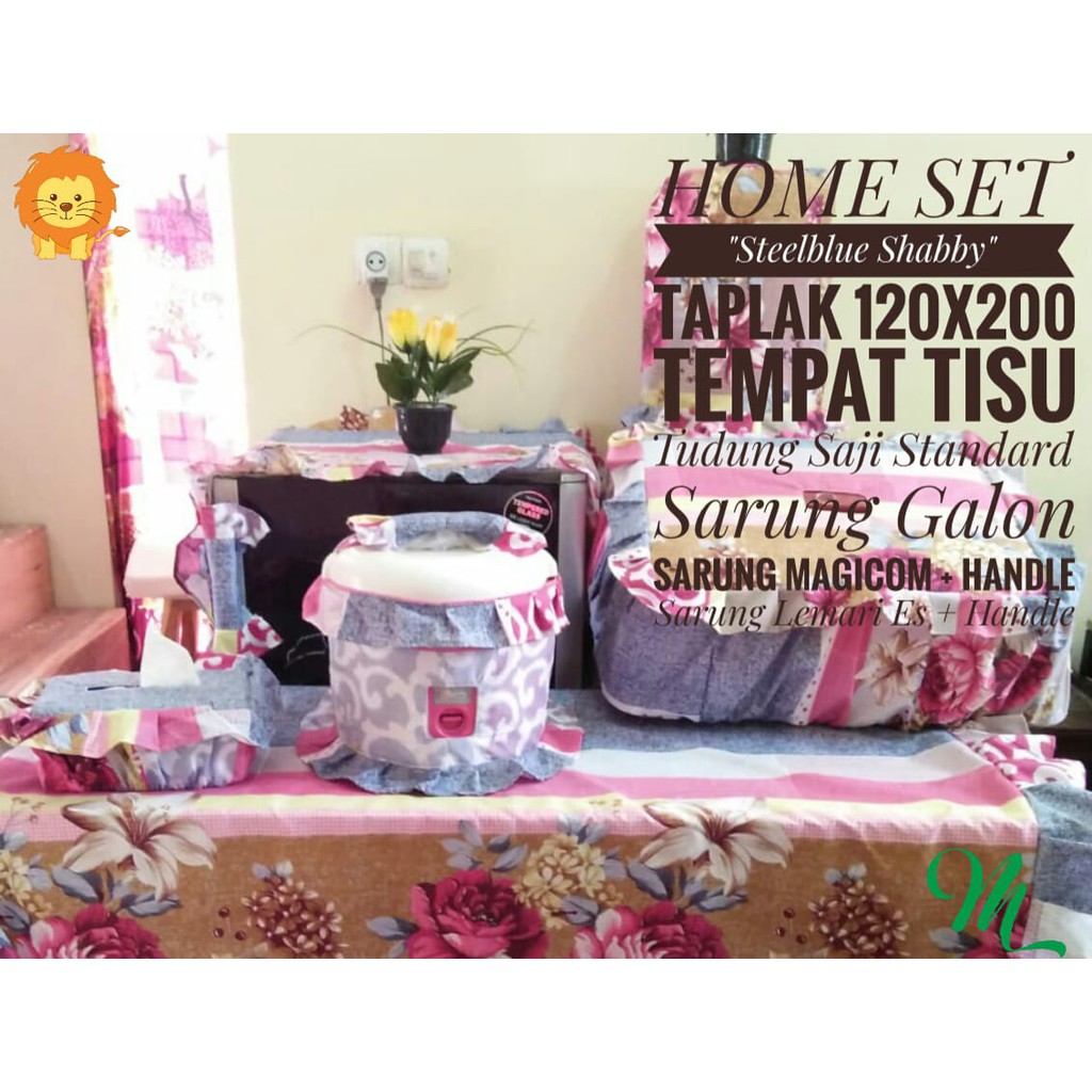 Home Set Bunga Shabby Chic Set Dapur Bunga Shabby Murah Lengkap - Steelblue Shabby