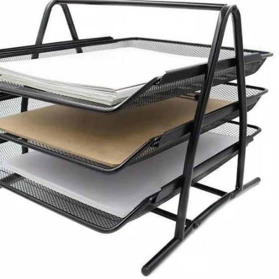 

Best! Rak Dokumen Kertas Elevated Letter Tray 3 Susun Besi