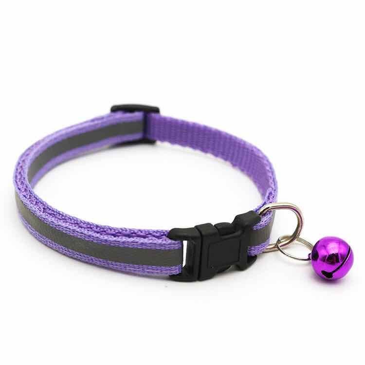 Kalung Reflektor Pemantul Cahaya Lonceng Bel Pets Collar Kucing Anjing