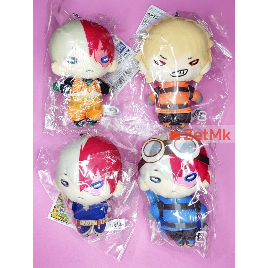 Boku No Hero Academia  Nitotan Plush Keychain Todoroki Shoto Bakugo Katsuki