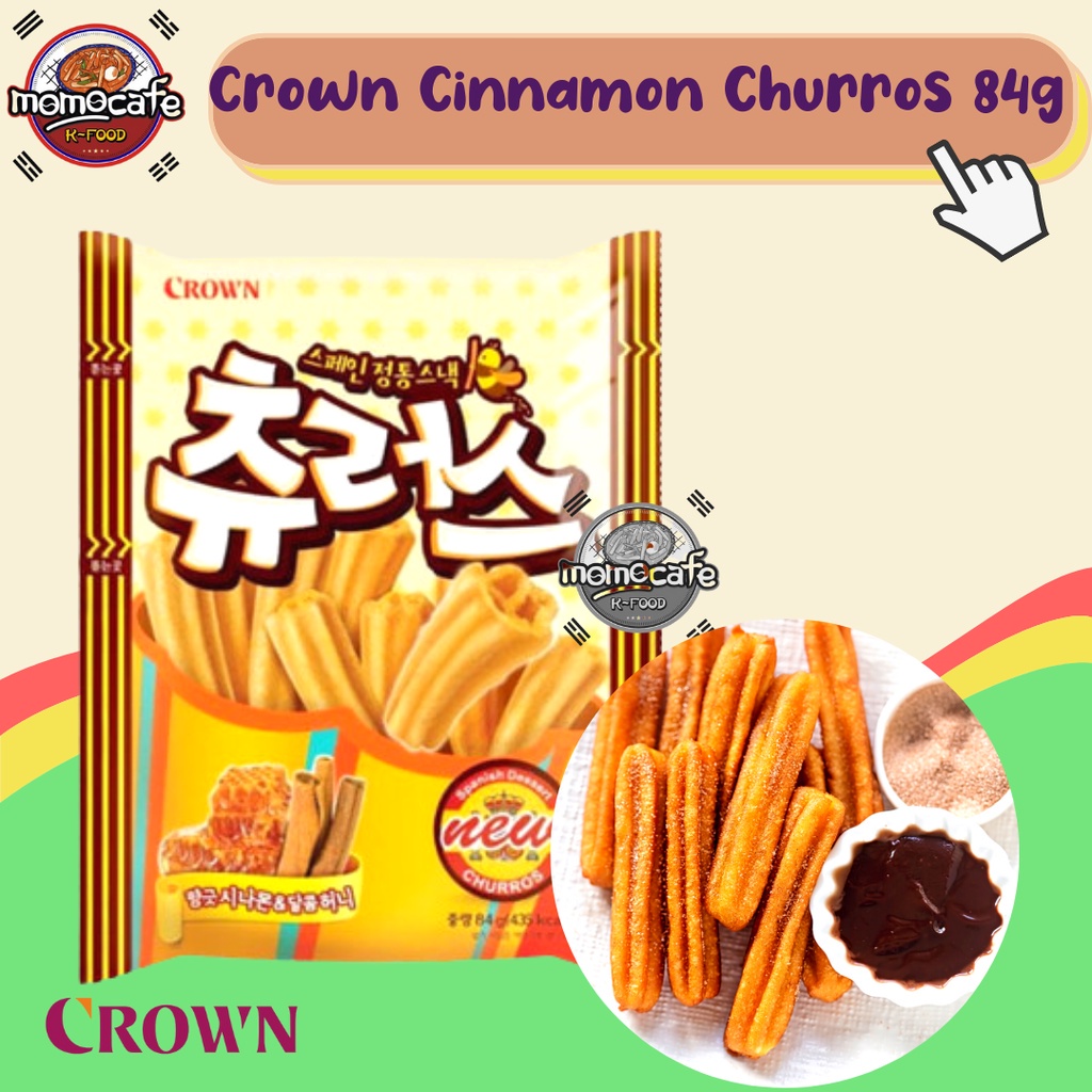 

CROWN Spanish Dessert CHURROS Snack Cinnamon & Honey Seasoning - Korean Snack