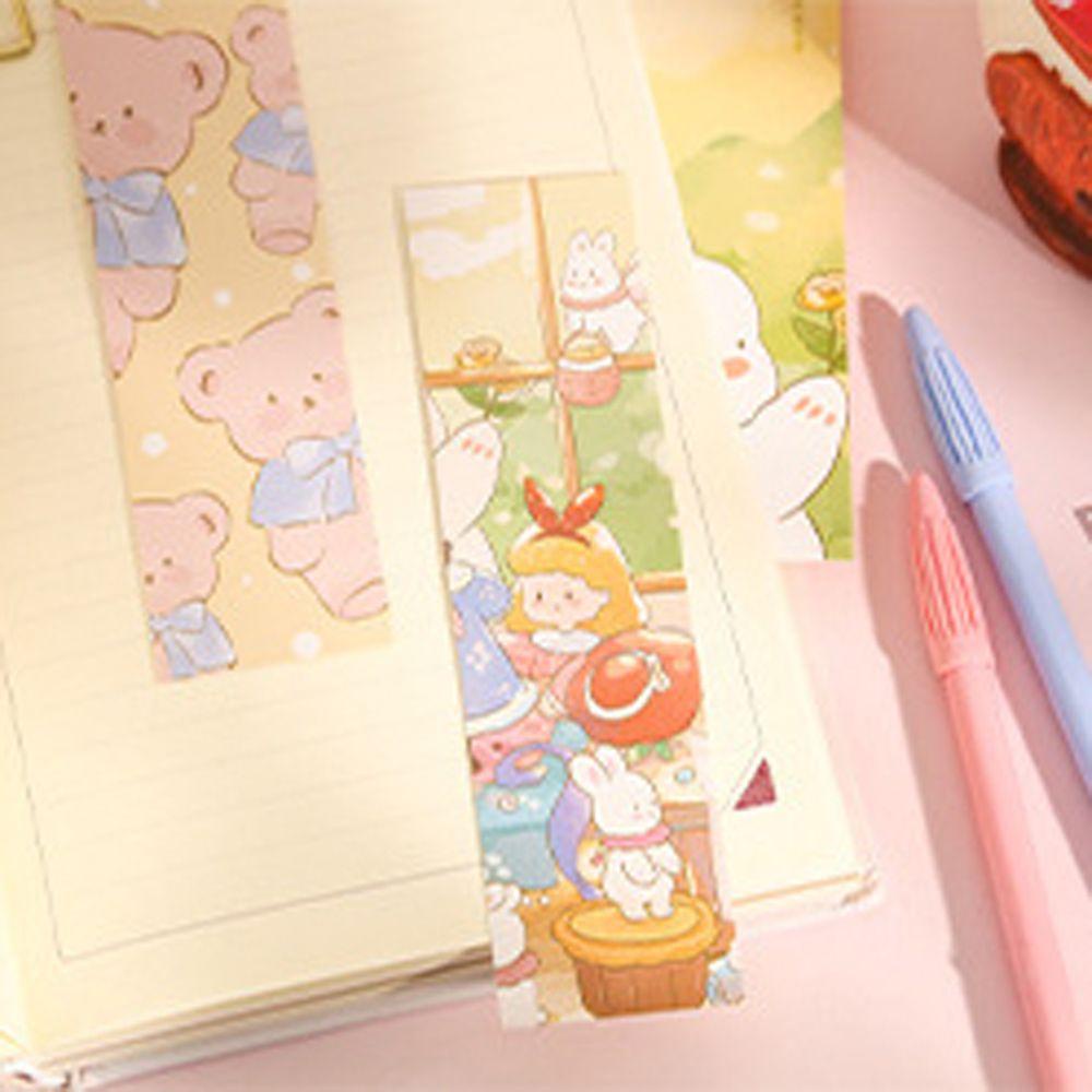 Mxbeauty Spring Romantic Series Hadiah Siswa Alat Tulis Penanda Nota Buku Penanda Halaman Label Membaca Asisten Perlengkapan Sekolah Retro Bookmark