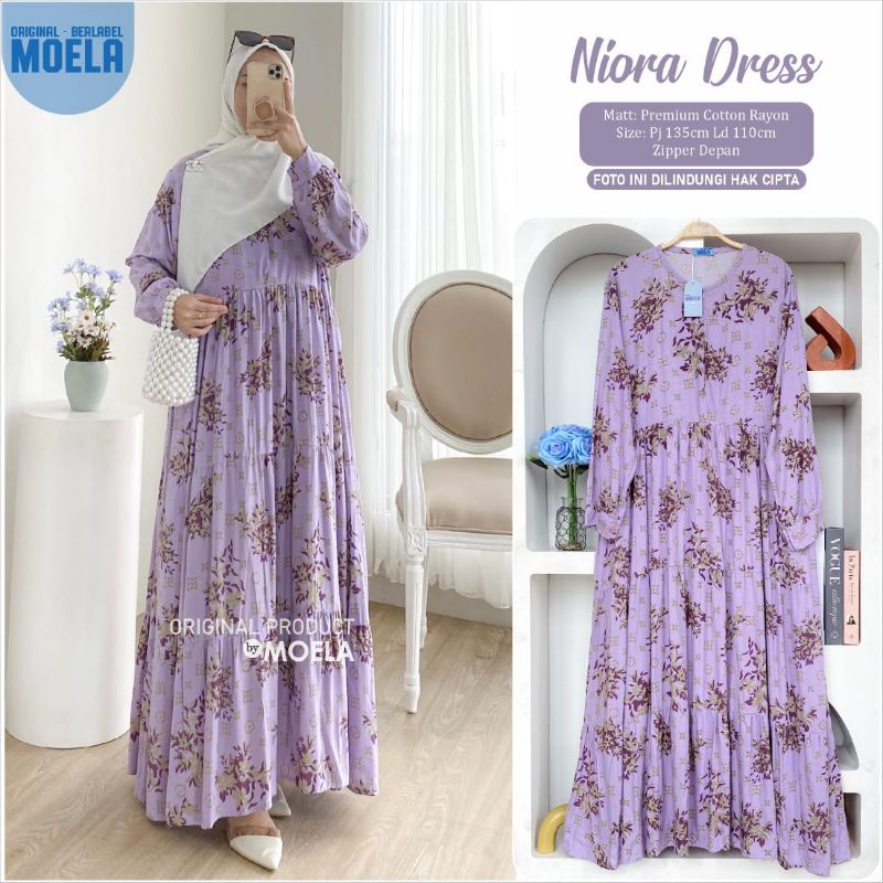 Lines Niora Dress Gamis Jumbo Allsize Busui Premium Catton Rayon Original Ori Moela Berlabel-2