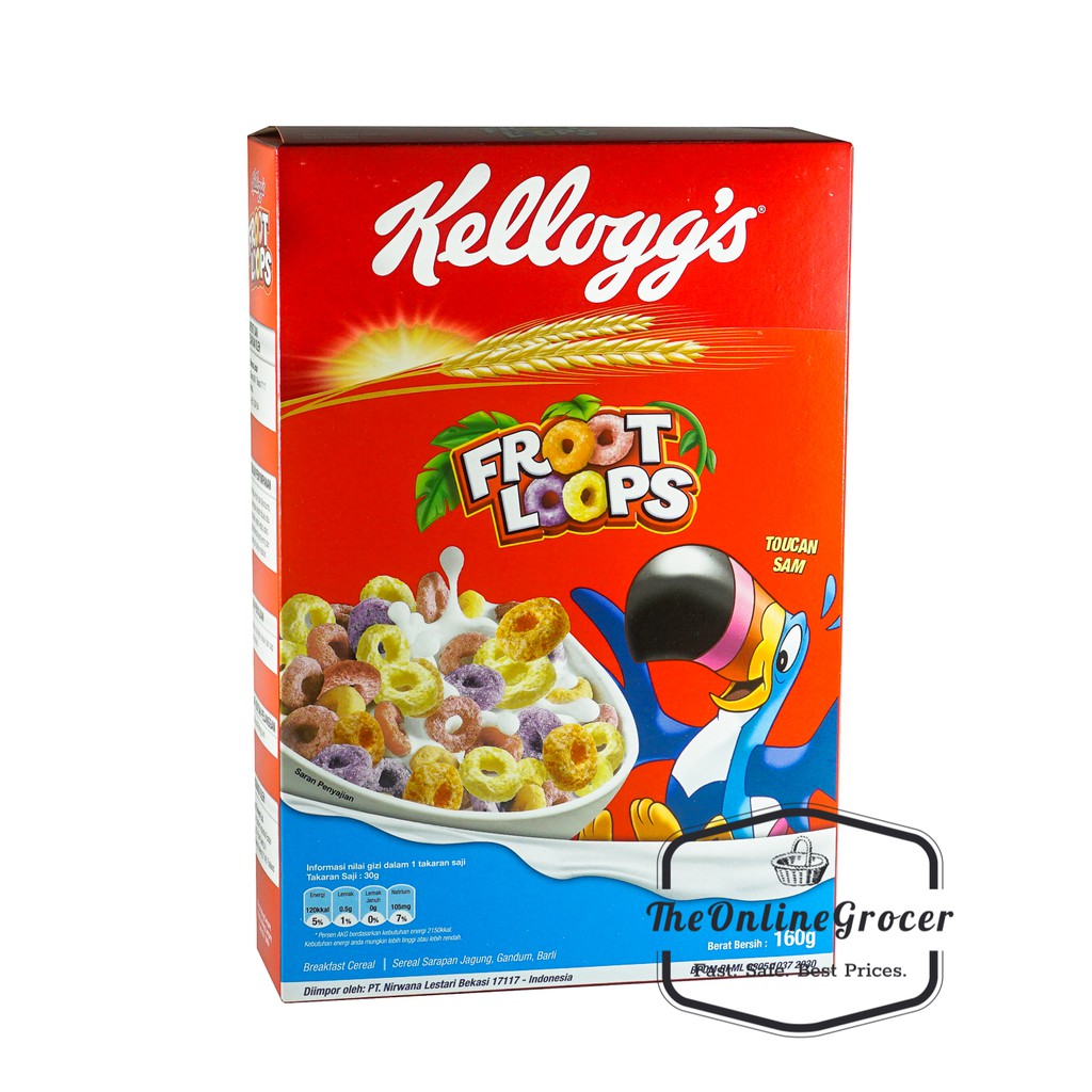 Kellogg's Froot Loops Cereal - Sereal Rasa Buah-Buahan Aneka Warna 160gr