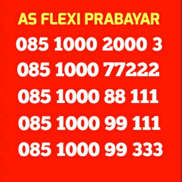 Nomor Kartu Nomer AS Flexi PRABAYAR Flexy Cantik