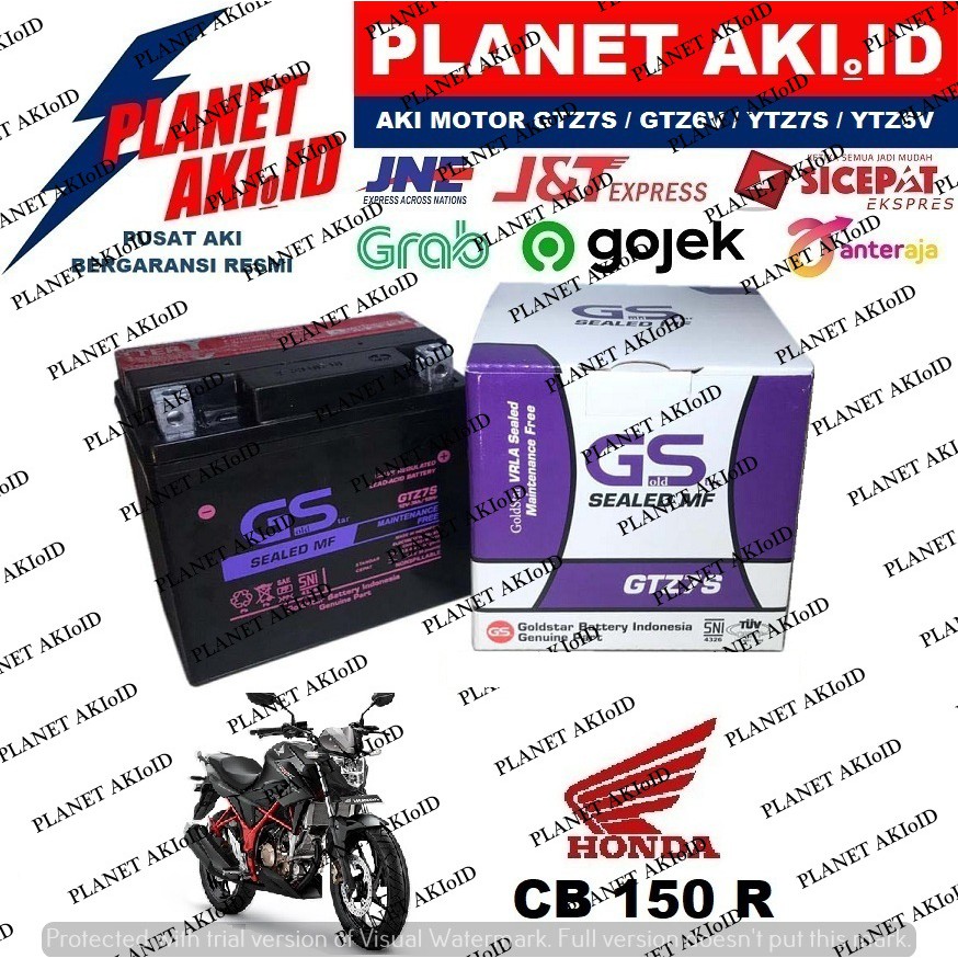 Aki Motor Honda CB 150 R GTZ7S Accu Kering MF