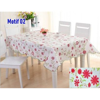 (BIG SIZE) Taplak Meja Makan Kotak Persegi Anti Air Alas PVC / Square Tables Clothes 137x183cm