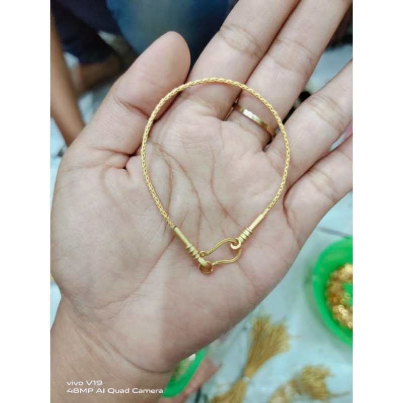 gelang kawat gold ujung bisa di buka