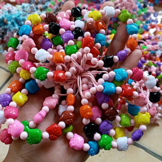 1lusin Gelang Mute Anak Aneka Motif Random