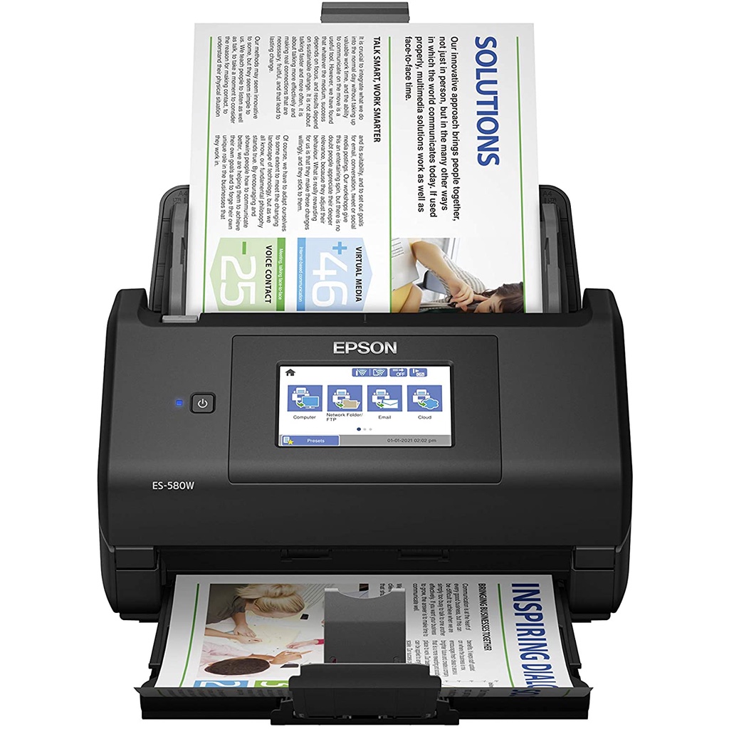 Scanner Epson ES-580W ES580 W Wi-Fi Duplex Scan F4 Scan to USB