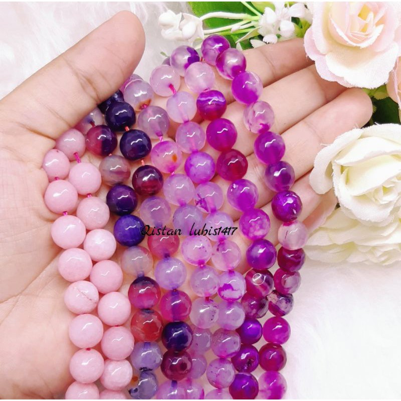 Agate batu alam serian pinky