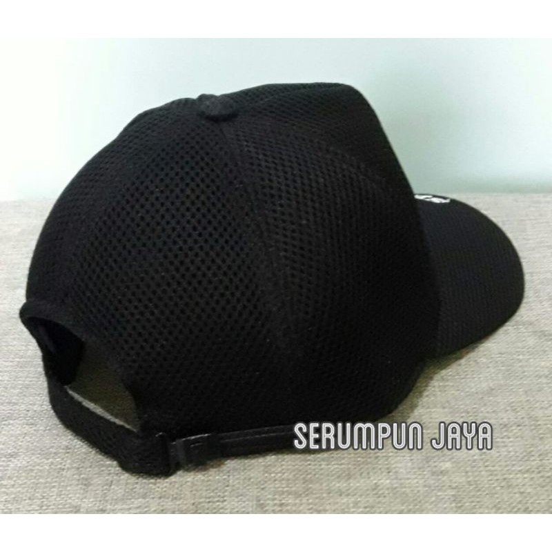 TOPI SECURITY LOGO BIRU - TOPI SECURITY LOGO BIRU JARING DOUBLE MESH BORDIR