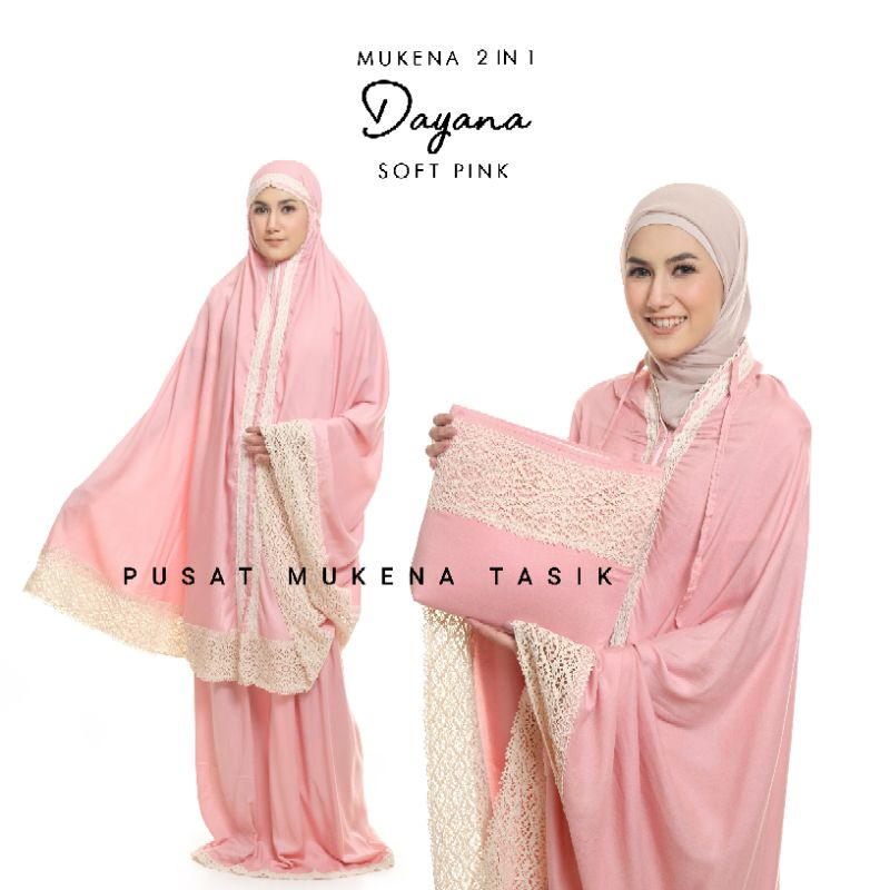 PUSAT GROSIR BELI MUKENA DEWASA 2in1 KATUN RAYON DAYANA | COD BALI AUREL TERMURAH TRAVELLING ADEM