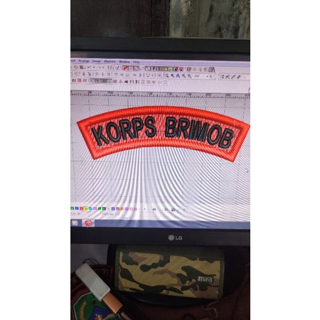 bordir Corp brimob // Pelopor//Gegana timbul