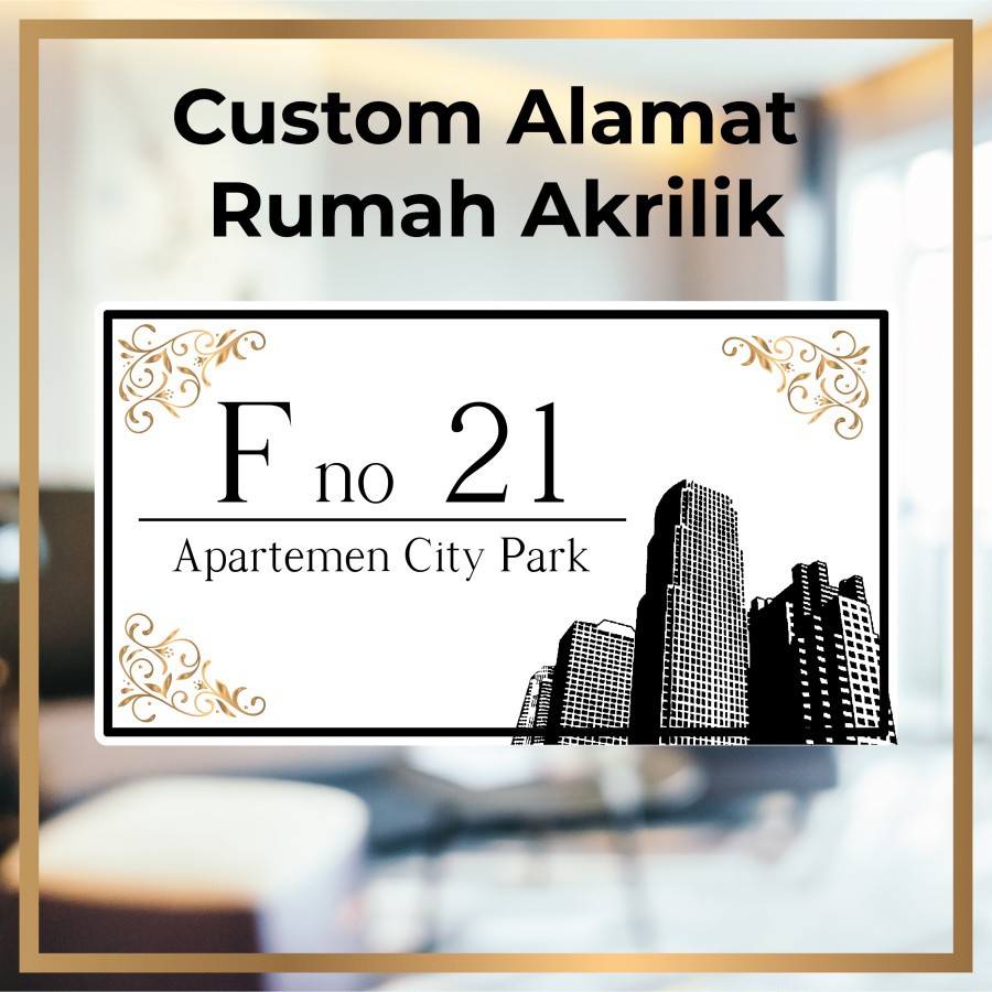 

CUSTOM PAPAN ALAMAT RUMAH AKRILIK CUTTING + PRINT UV 28X17CM