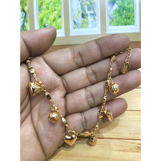 Super Promo! Gelang tangan wanita love love lapis emas perhiasan pengganti emas Murah!