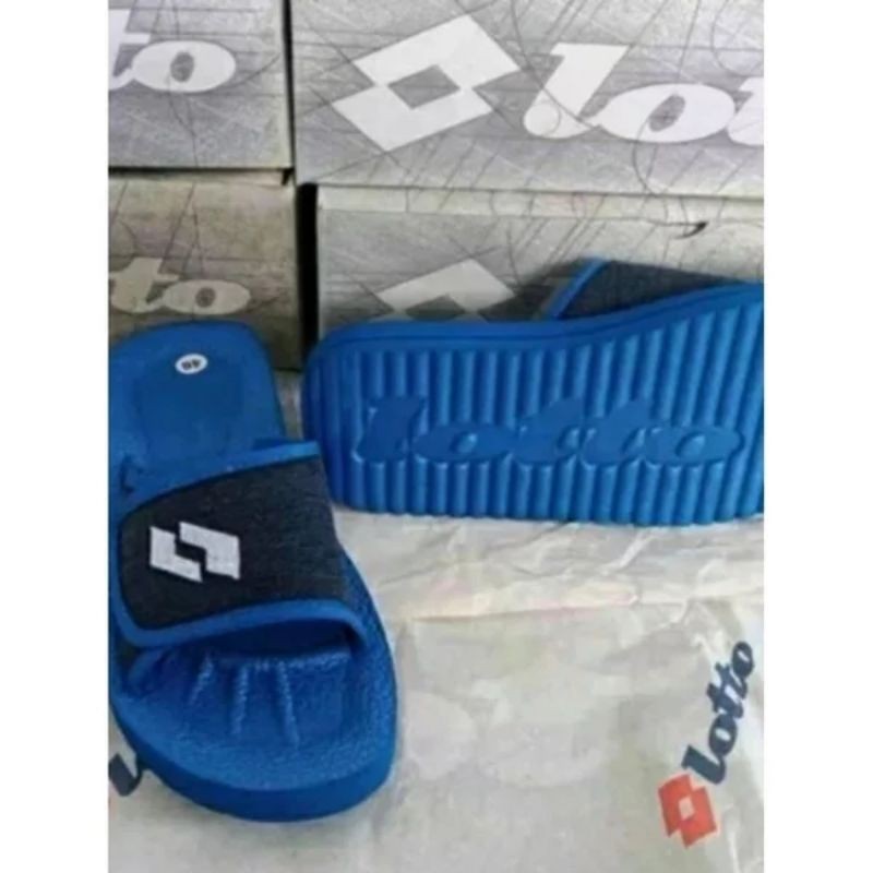 Sandal Lotto Original Blue Royal Dark Grey Best Seller