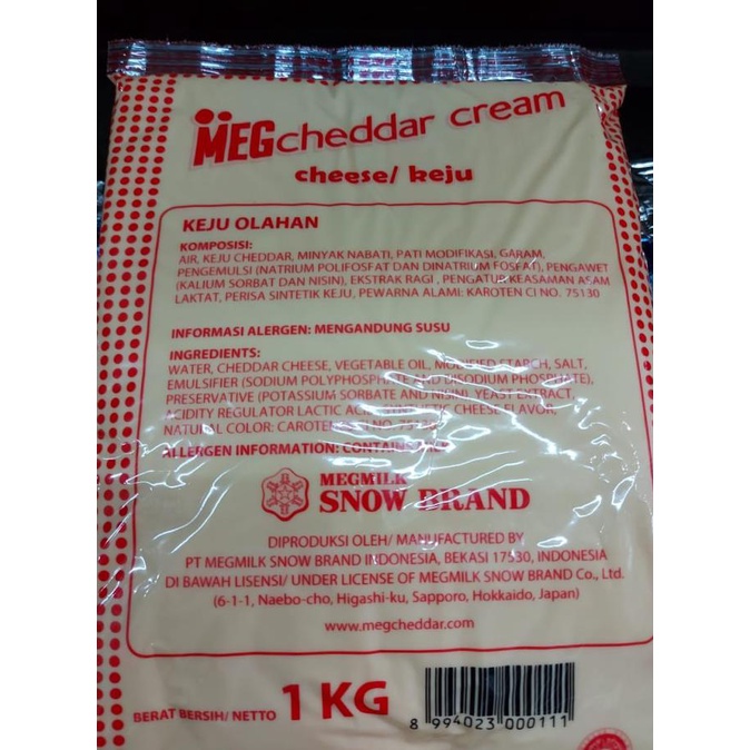 

MEG Chedar Cream Chese/ Keju 1 kg