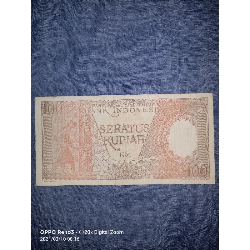 Uang kertas kuno lama pekerja 1 5 10 25 50 100 rupiah