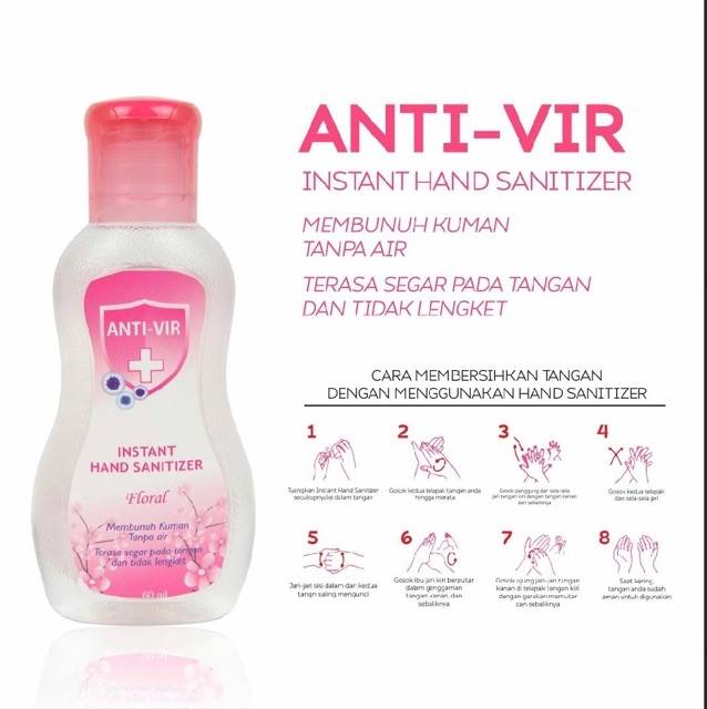 Fourfashion Hand Sanitizer Antiseptik Anti-Vir GEL 60ml