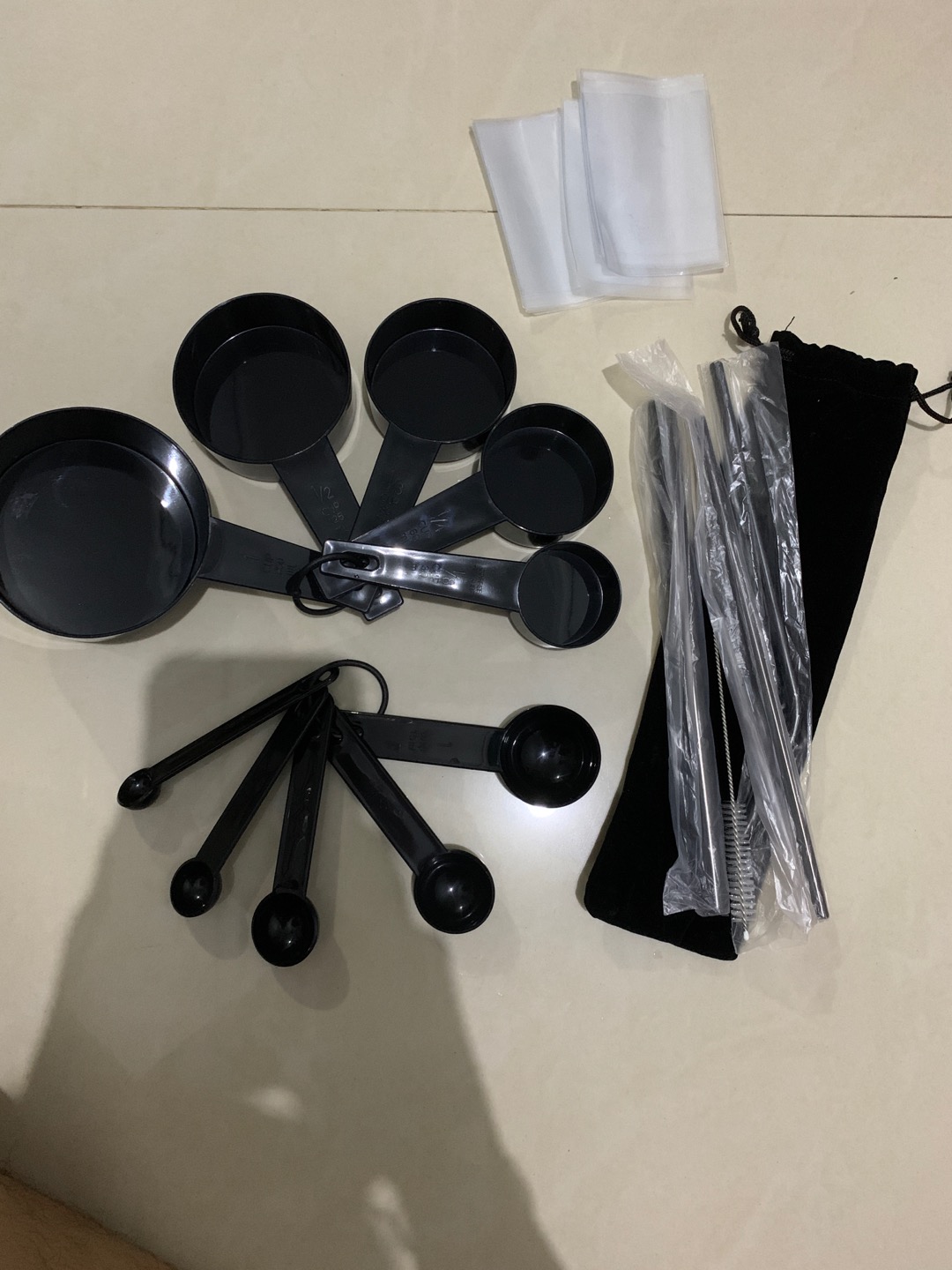 Sedotan Stainless Straw Warna Bubble , Sikat , Dan Pouch Set 5 Pcs