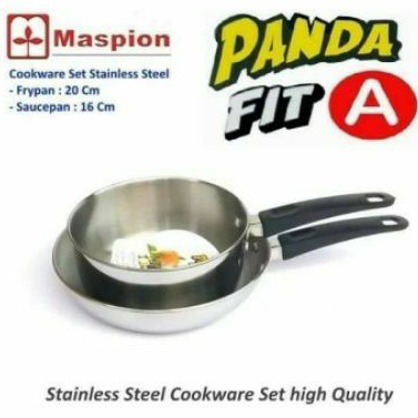 MASPION PANDA COOKWARE SET STAINLES STEEL 2 PC