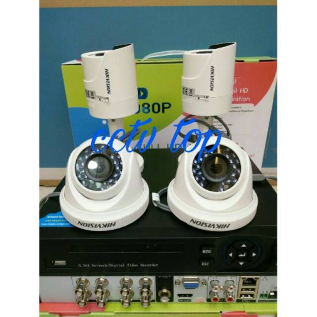 PAKET CCTV HIKVISION 4 CHANEL 2.0 MEGA PIXEL +HDD LENGKAP