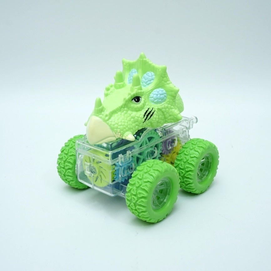 Main Dinosaurus Bigfoot Car Colourful Lights Gear 4Wd Mobil Dino