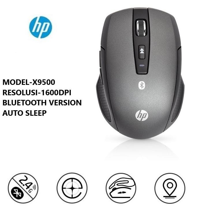 ♪ Mouse Bluetooth Hp X9500 1600DPI / Mouse Laptop Bluetooth Version ➭