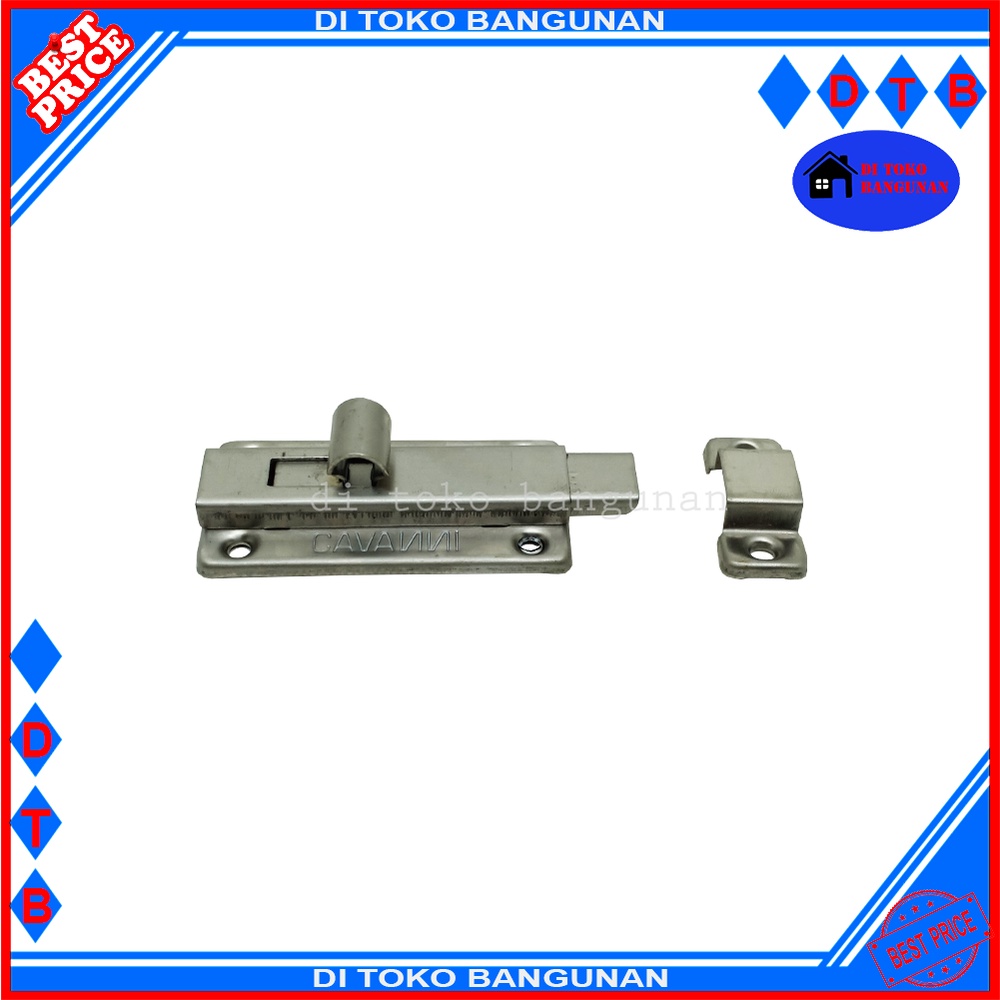 Grendel Kunci Pintu Kunci Jendela Slot Stainless Ukuran 2&quot; 3&quot; Inch Cavanni