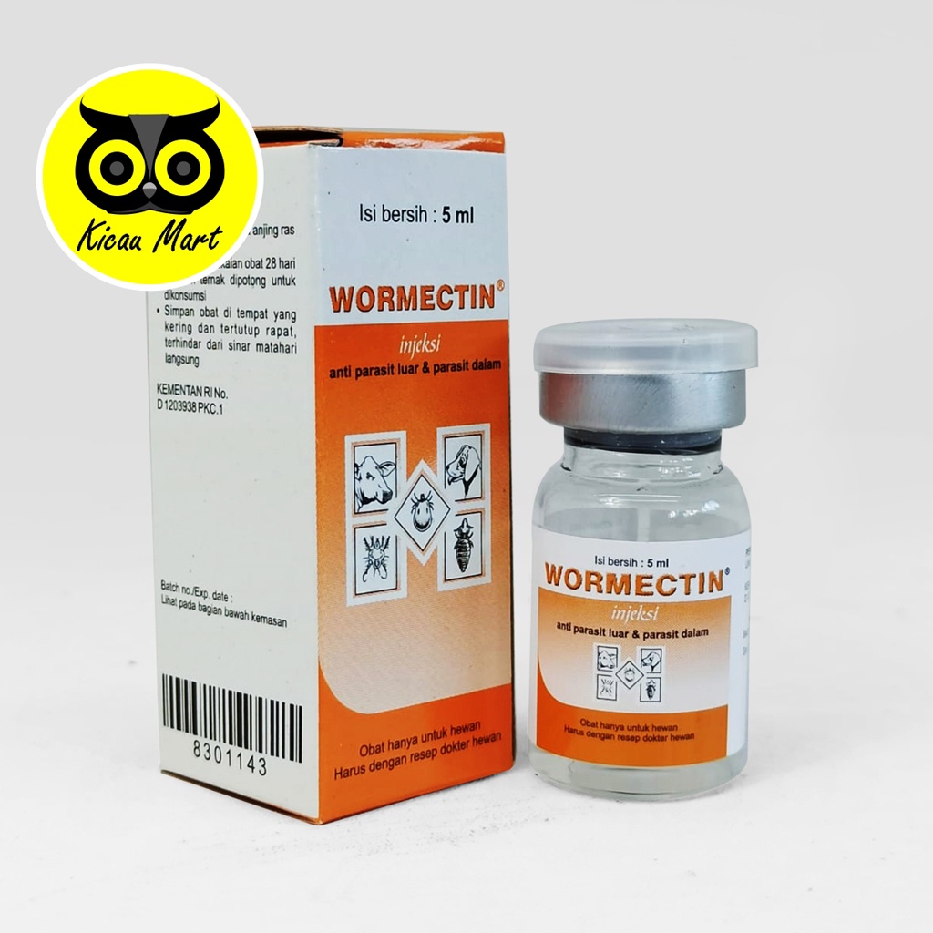 WORMECTION 5 ML MEDION INJ OBAT PARASIT KUTU TUNGAU CACINGAN SCABIES GUDIK GATAL IRITASI KULIT OBAT SCABIES KUCING ANJING KELINCI KAMBING BABI OBAT TERNAK ANTI SAKIT KULIT