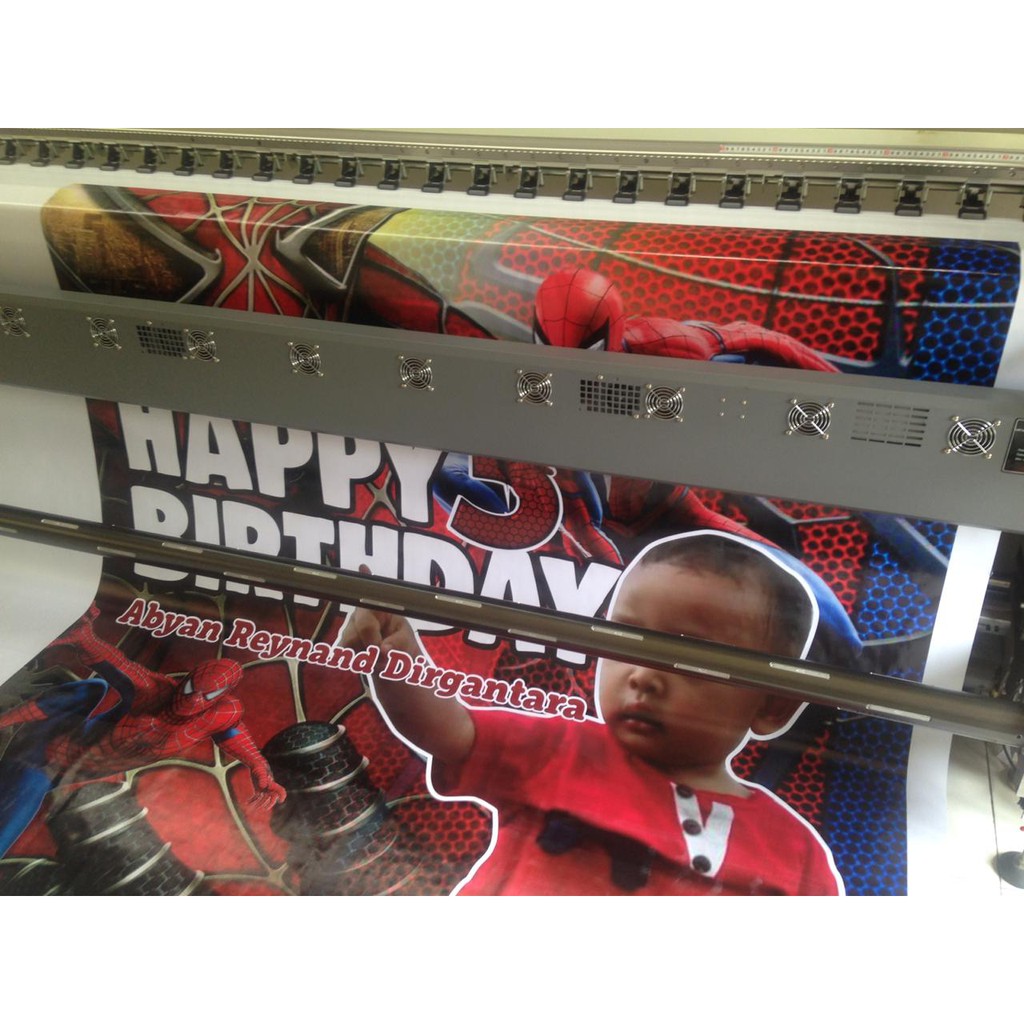 

Print Spanduk bahan Flexi China 280 Gsm / korcin 340 GSM