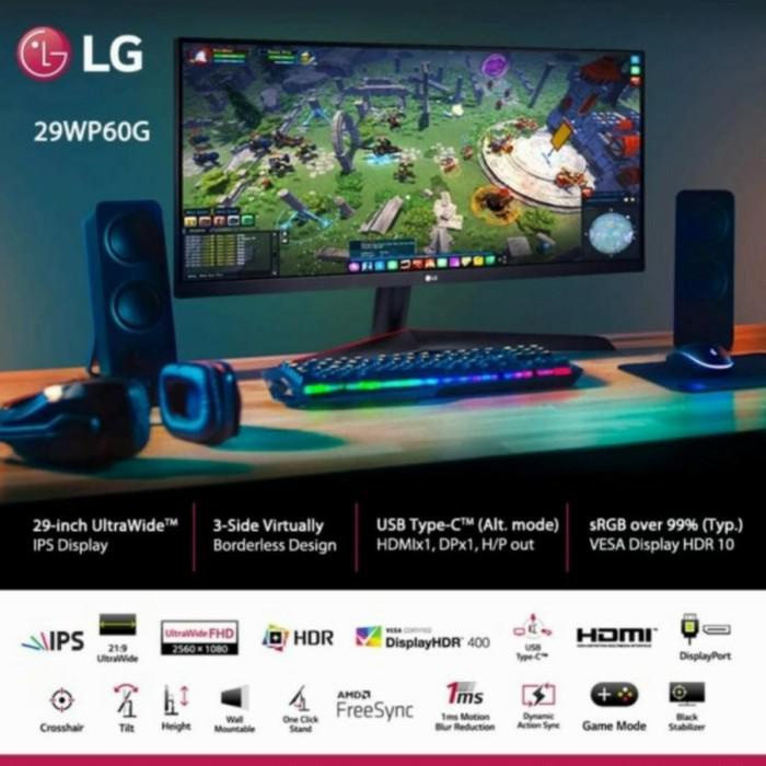 LG Monitor Led 29 Inch UltraWide™ Full HD HDR IPS Monitor 29WP60G-B