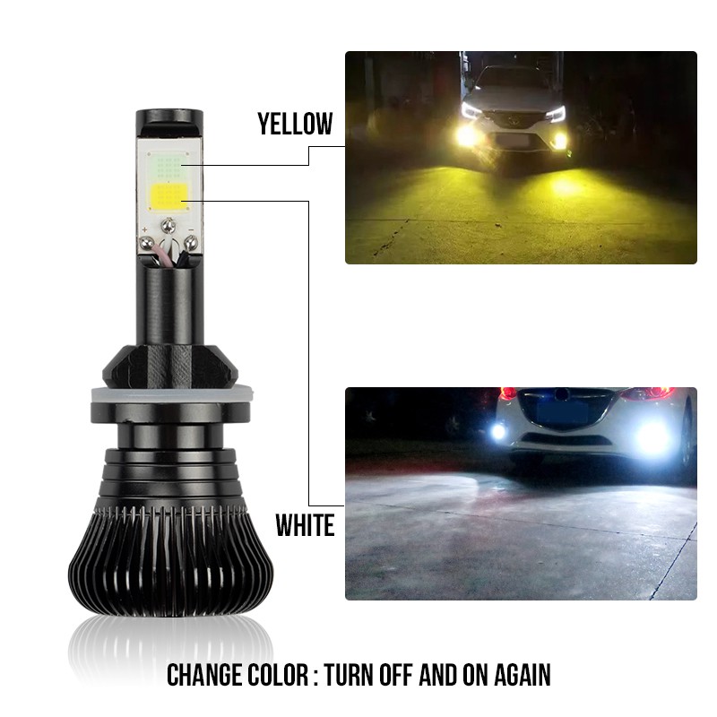 Lampu Depan Mobil H1 Led H3 H7 H11 H8 9005 9006 Hb3 Hb4 H27 880 881 Warna Putih Biru Amber