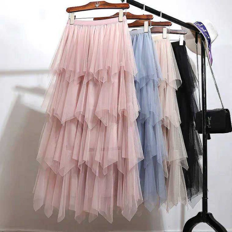 Korean Pointed Cake Tutu 4 Layer Skirt Import Premium 9619 ( Rok Tutu 4 Susun Kue Lancip )