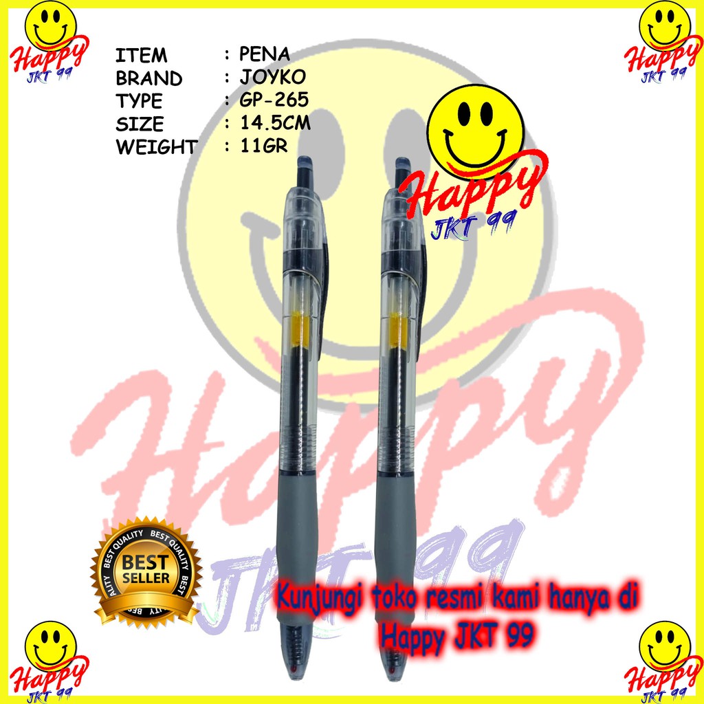 [ HAPPY JKT 99 ] GEL PEN PENA PULPEN JOYKO GP-265 GP265 GP265