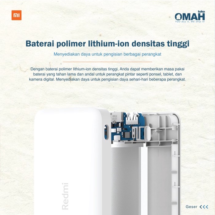 Xiaomi Redmi PowerBank 10000mAh Power Bank Garansi Resmi TAM Original Real Kapasitas