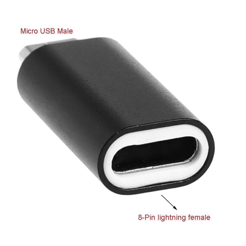 Btsg Untuk 8Pin Female to Micro USB Male Charge Adapter Converter Aluminium