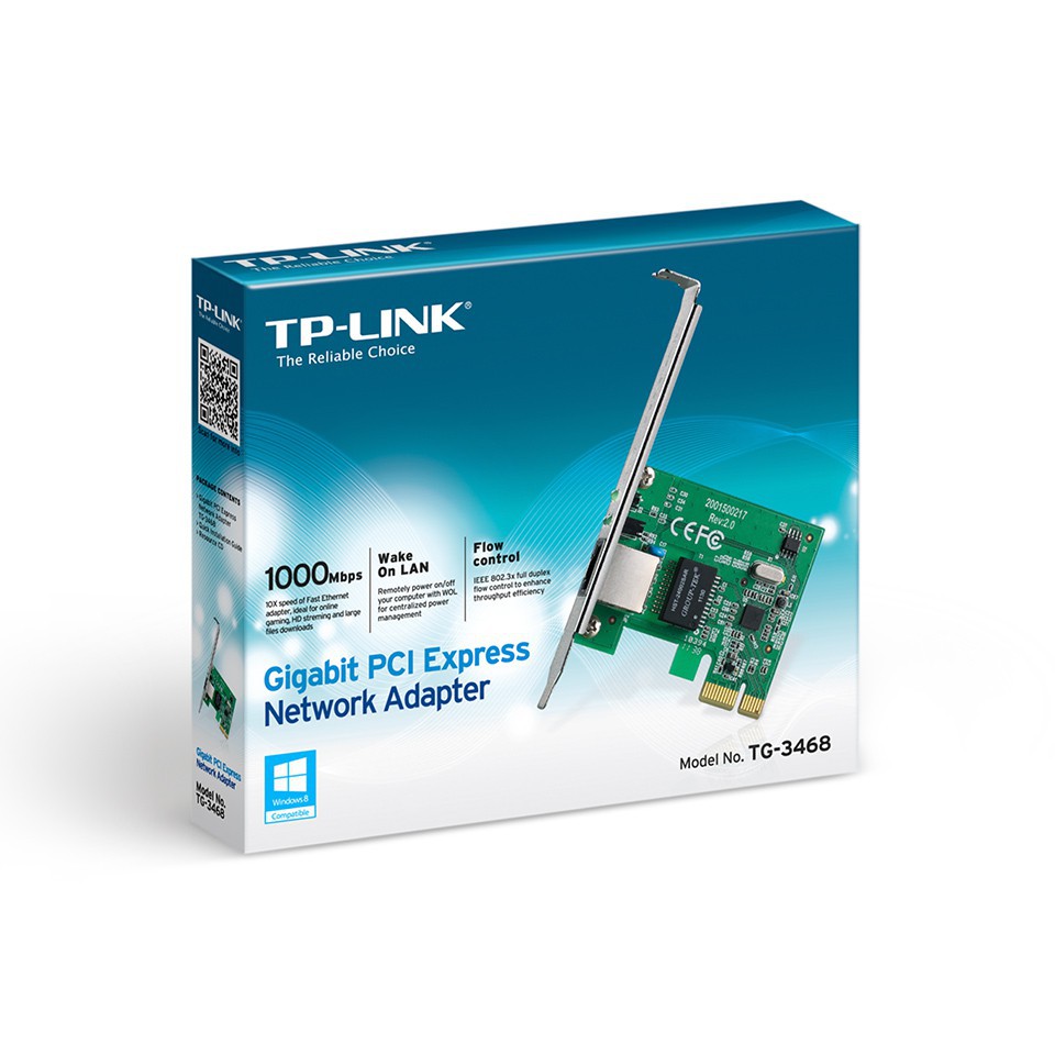 ETHERNET CARD GIGABIT PCIE 100/1000MBPS TP-LINK TL-TG3468