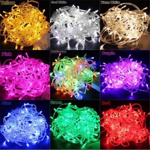 L014 (WARNA BARU) Lampu Hias Natal 100 LED/Tumblr Light/ 10 Meter / Ada Sambungan Female