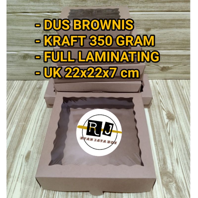 

Dus brownis/ Kraft laminating 350gram UK 22x22x7 cm