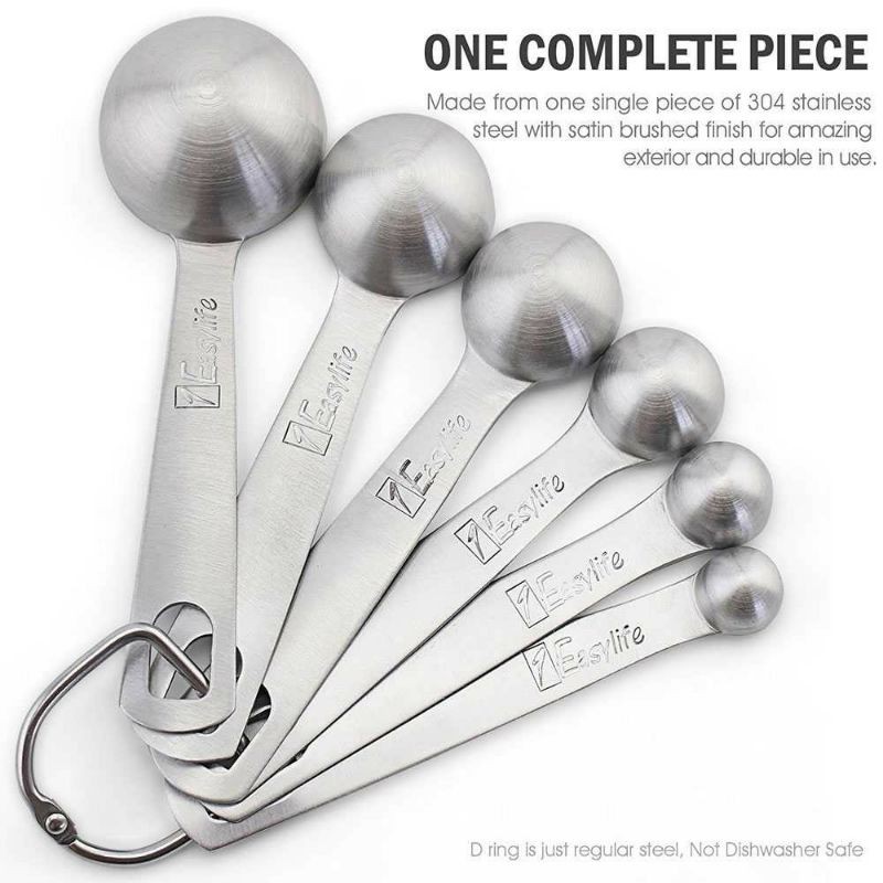 HOOMIN Sendok Takar Ukur Measurement Spoon Stainless Steel 6 PCs