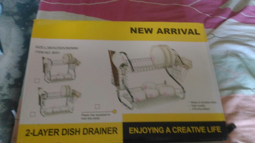 [gss] Rak Piring 2 Tingkat Rak Piring Bahan Stainless Rak Peralatan Dapur 2 Tingkat Rak Import