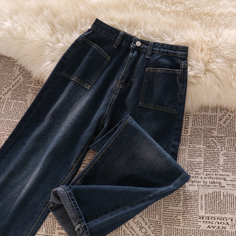 Gaya Terbaru Highwaist Straight Loose Celana Jeans Panjang Wanita Import (realpict)