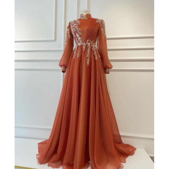 GAUN PESTA CANTIK MEWAH / GAUN KONDANGAN REALPICT