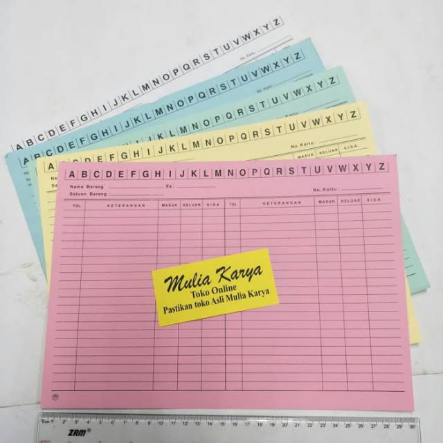 

Kartu Stok Besar Warna 50 lembar
