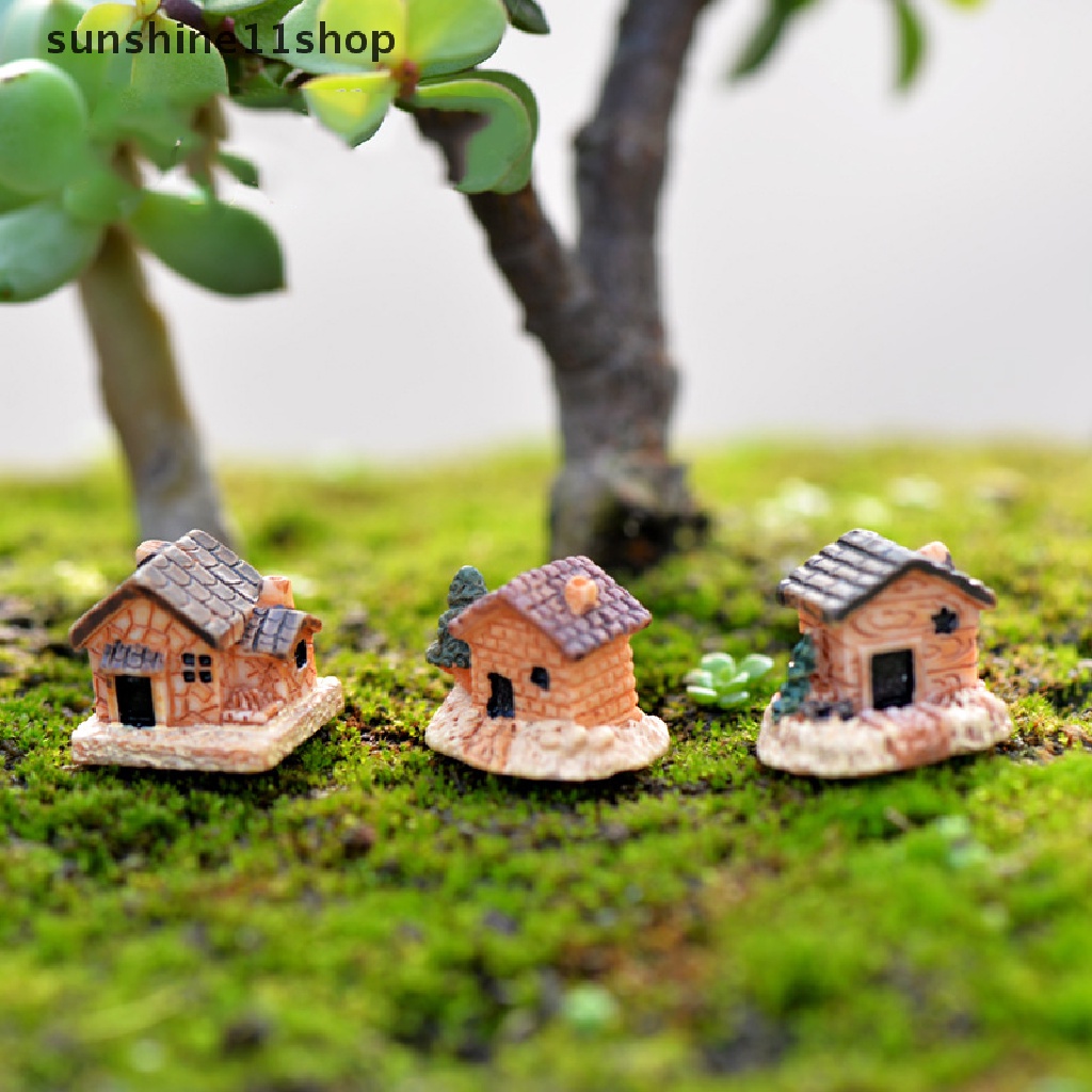 1pc Miniatur Rumah Bahan Resin Untuk Dekorasi Taman